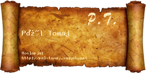 Pál Tomaj névjegykártya