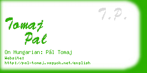 tomaj pal business card